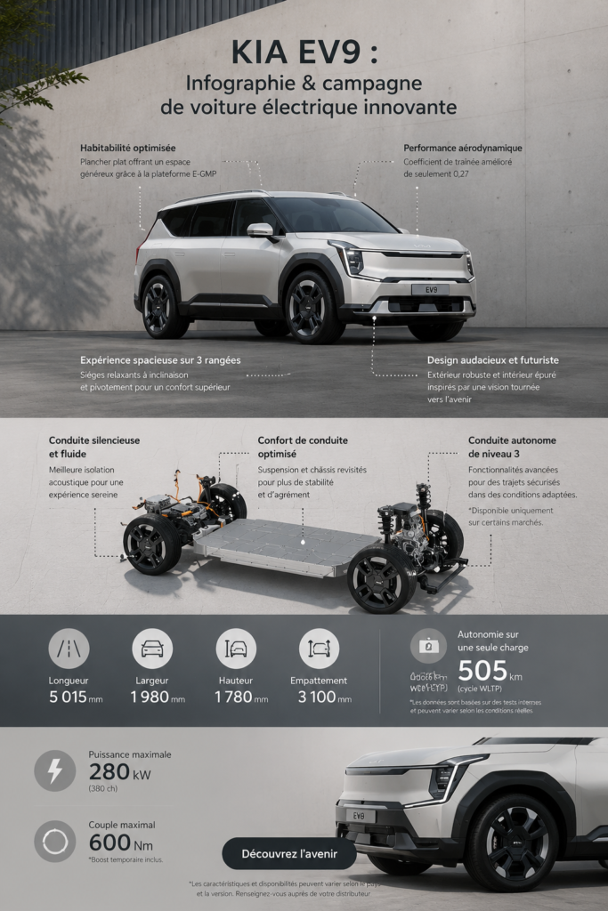 KIA EV9, la voiture électrique innovante avec un design moderne