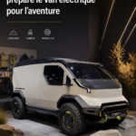 Van électrique Kia PV5 prêt pour l'aventure en pleine nature.