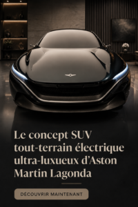 Le SUV électrique Lagonda All-Terrain d'Aston Martin sur un fond élégant.