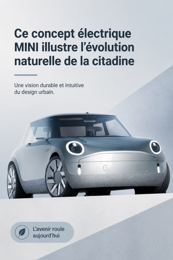 Concept de la nouvelle MINI électrique, showcasing son design moderne et élégant.