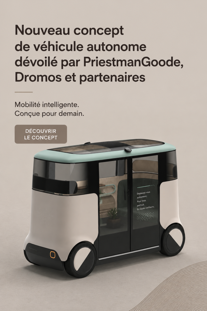 Concept de véhicule autonome de PriestmanGoode illustrant l'innovation automobile