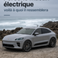 Porsche Macan électrique dans un environnement urbain moderne