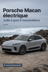 Porsche Macan électrique dans un environnement urbain moderne