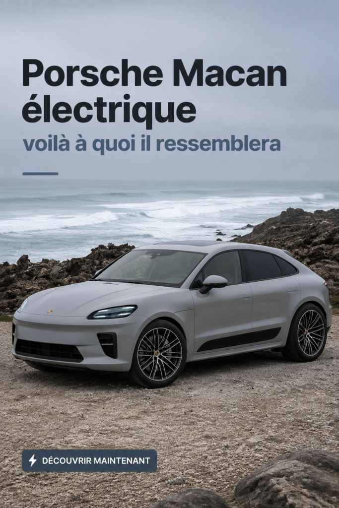 Porsche Macan électrique dans un environnement urbain moderne