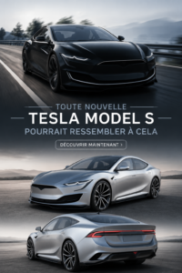 Visuel conceptuel de la nouvelle Tesla Model S, mettant en avant un design futuriste.