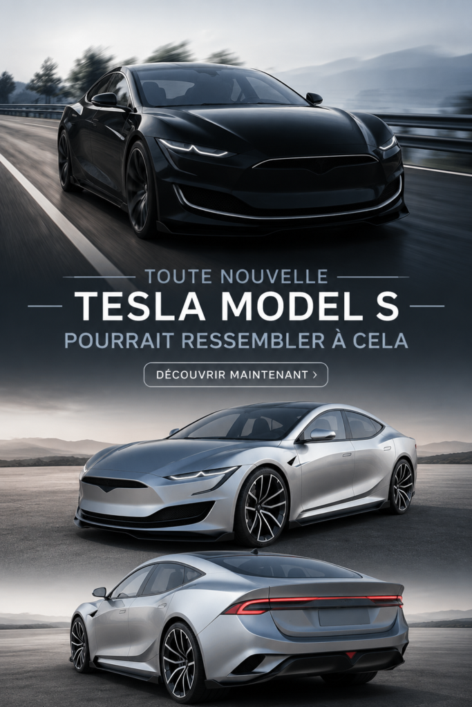 Visuel conceptuel de la nouvelle Tesla Model S, mettant en avant un design futuriste.