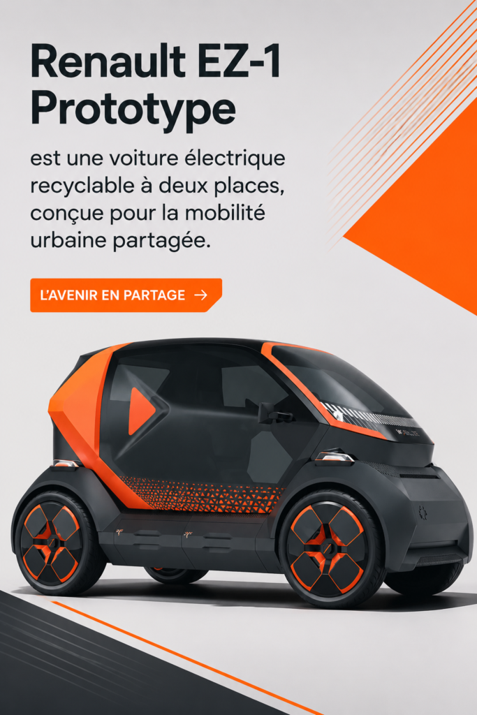 Renault EZ-1 prototype électrique, recyclable et conçu pour la mobilité urbaine