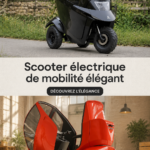 Femmes utilisant des scooters électriques stylés en milieu urbain.
