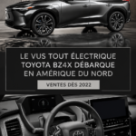 SUV électrique Toyota bZ4X en pleine nature, en couleur bleu vif