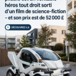 Voiture électrique pliable au design futuriste, idéale pour la mobilité urbaine.