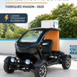 Une voiture à hydrogène faite maison, prête pour l'aventure