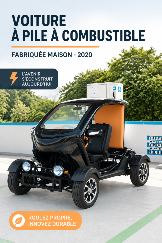 Une voiture à hydrogène faite maison, prête pour l'aventure