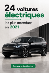 Modèle de voiture électrique moderne sur route