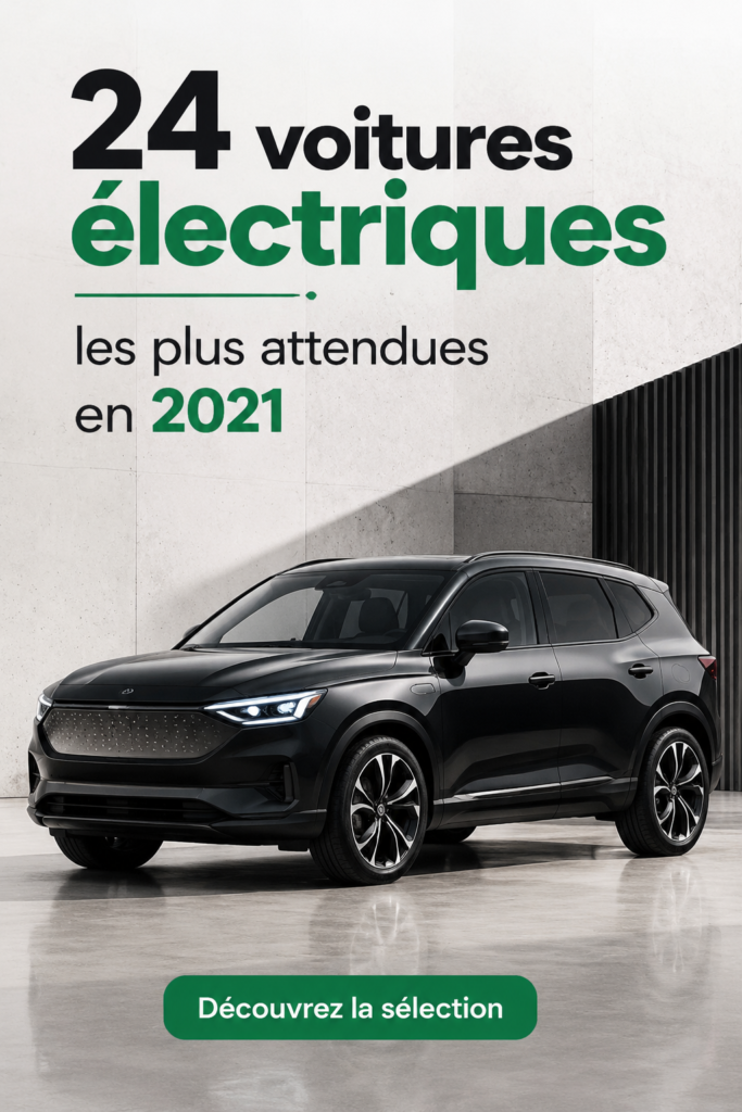 Modèle de voiture électrique moderne sur route