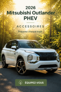 Mitsubishi Outlander PHEV 2026 avec accessoires personnalisés