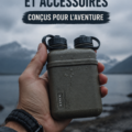 Batteries et accessoires outdoor prêts à l'emploi sur une table en plein air