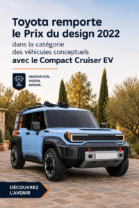 Toyota Compact Cruiser EV en exposition, un modèle au design moderne et innovant.
