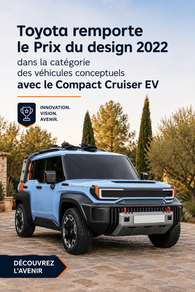 Toyota Compact Cruiser EV en exposition, un modèle au design moderne et innovant.