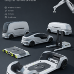 Le Tesla Pod, un concept de voiture électrique au design futuriste.