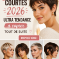 Femme souriante avec une coupe courte tendance de 2026