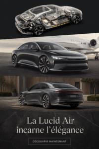Vue intérieure spacieuse de la Lucid Air, mettant en avant son design élégant et moderne.