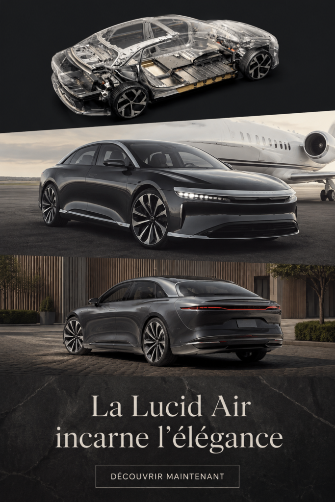 Vue intérieure spacieuse de la Lucid Air, mettant en avant son design élégant et moderne.