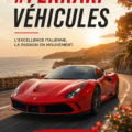 Vue d'une Ferrari électrique moderne sur la route, symbole d'innovation automobile.