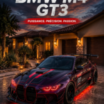Fond d'écran BMW M4 GT3 élégant sur un bureau moderne.