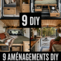 Ford Transit Connect aménagé en van pour le camping.