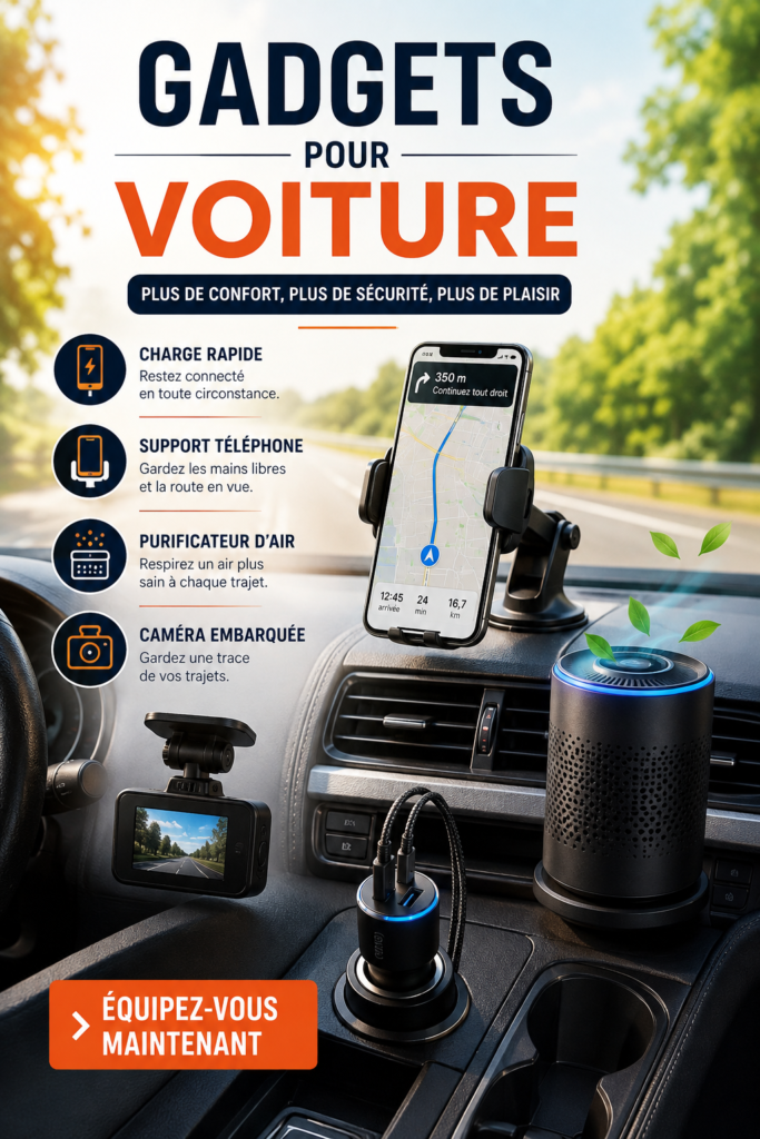 Une voiture électrique moderne avec des gadgets innovants