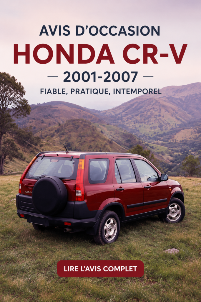 Honda CR-V de 2001 à 2007, un SUV polyvalent et fiable