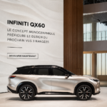 Infiniti QX60 Monograph, SUV moderne au design élégant, exposé sur un fond urbain.