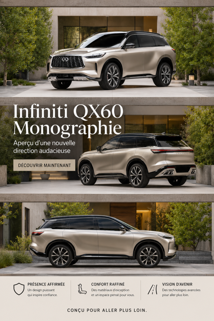 Infiniti QX60, un SUV au design audacieux et moderne