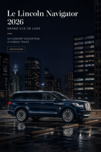 Vue extérieure du Lincoln Navigator 2026 avec son design moderne et élégant.