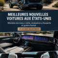 Une collection des nouvelles voitures électriques de 2023 sur un parking moderne.