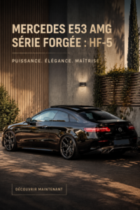 Mercedes E53 AMG avec jantes Vossen, la berlina hybride alliant performance et style.