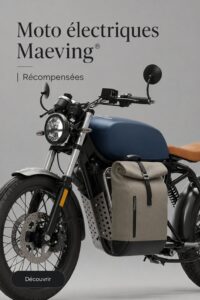 Motos électriques Maeving® alignées dans un cadre urbain, illustrant leur design élégant et moderne.