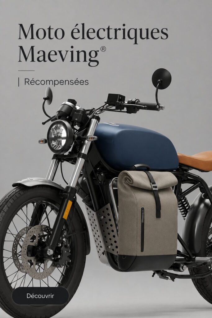 Motos électriques Maeving® alignées dans un cadre urbain, illustrant leur design élégant et moderne.