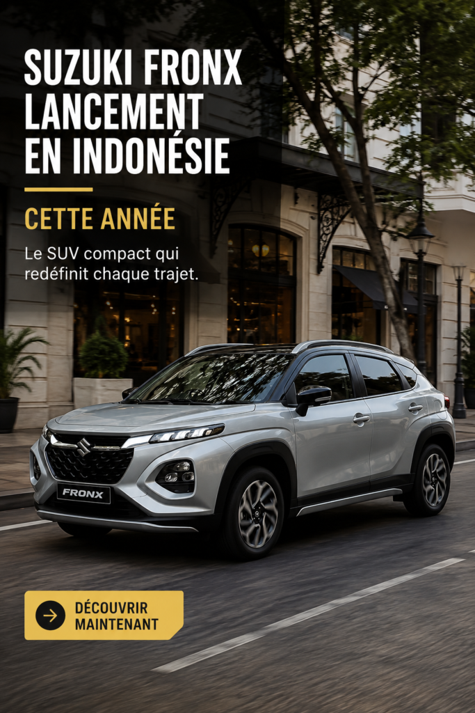 Suzuki Fronx, le nouveau SUV électrique au design moderne.
