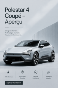 Image du Polestar 4 Coupé, une voiture électrique au design moderne