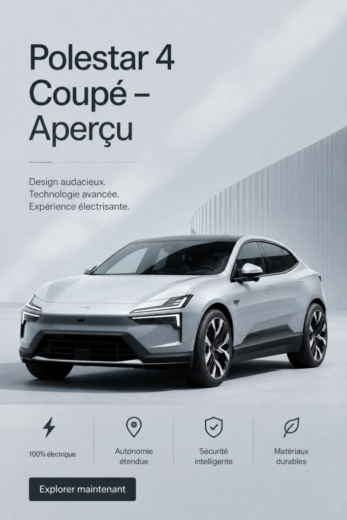 Image du Polestar 4 Coupé, une voiture électrique au design moderne
