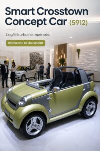 Un concept de voiture électrique Smart Crosstown révolutionnaire en milieu urbain.