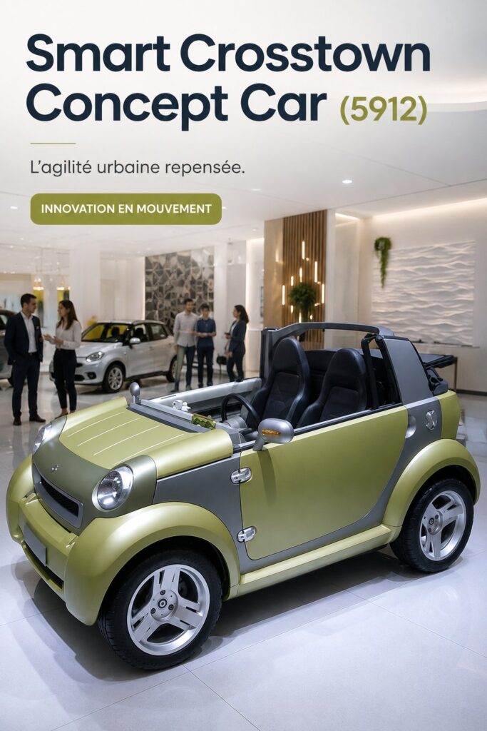 Un concept de voiture électrique Smart Crosstown révolutionnaire en milieu urbain.