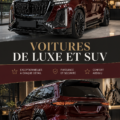 Un SUV électrique de luxe sur une route ensoleillée, mettant en avant son design élégant et moderne.