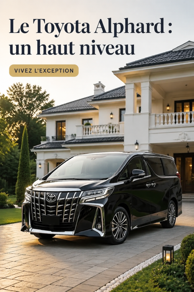 Vue extérieure du Toyota Alphard, un MPV haut de gamme adapté aux familles.