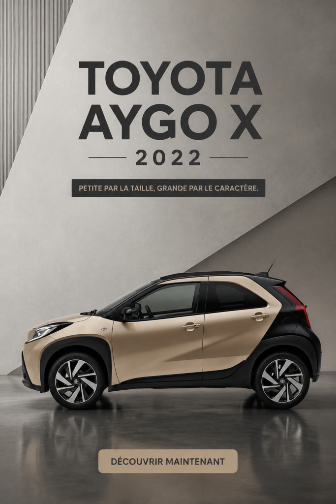 Toyota Aygo X 2022, petit crossover japonais au design moderne