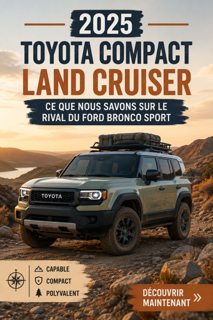 Toyota Compact Land Cruiser 2025 avec un design moderne et robuste
