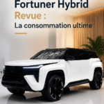 Toyota Fortuner Hybride 2025 sur route en pleine nature, mettant en avant son design moderne et écologique