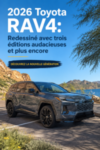 Toyota RAV4 2026 en couleur moderne sur route