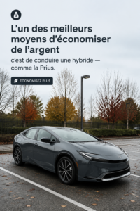 Voiture hybride stationnée dans une allée, mettant en avant son design moderne et écoresponsable.